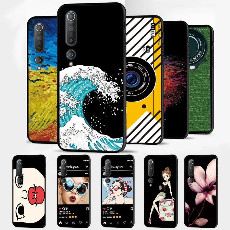 For Xiaomi 10 Case Silicone Black TPU Soft Back Cover Mi Phone for Pro 10Pro Cases | Мобильные телефоны и аксессуары