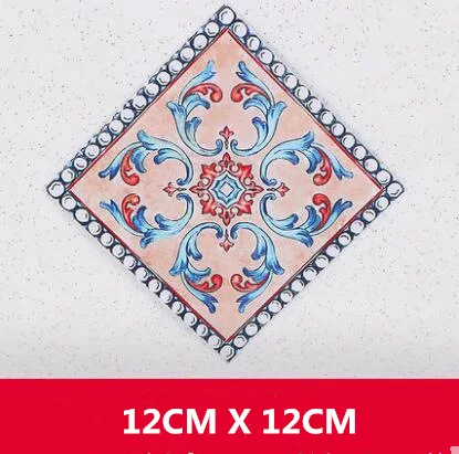 12CM X 12CM 20 шт., европейская самоклеящаяся напольная мозаичная плитка, стикер s, водонепроницаемая Керамическая Настенная Наклейка, обои для домашнего декора, строительный инструмент - Цвет: 12CM X 12CM