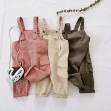 Новинка года; стильные комбинезоны для девочек и мальчиков; осенние модные детские длинные штаны; HX593