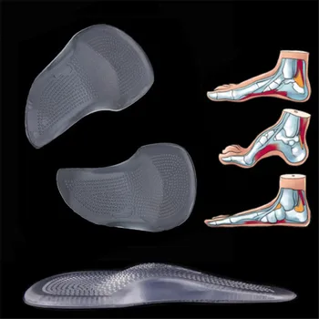 

1 Pair Hot Sale Woman Feet Care Support Pad For High Heels Flat Feet Orthotics Orthopedic Insoles Corrector For Shoes 2020 New