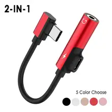 2 In 1 Type C To 3.5mm AUX Headphone Jack Adapter Cable For Charging Earphone Audio Converter For Redmi Xiaomi Huawei