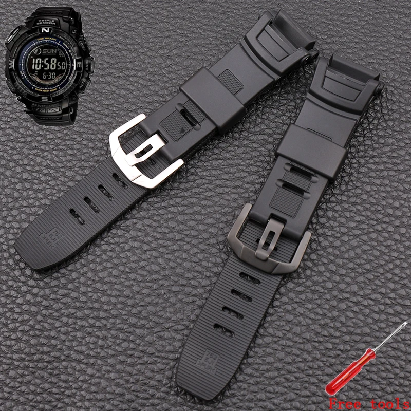 Watch Accessories Silicone Watch strap for Casio PRG 130Y/PRW 1500YJ Men's  Outdoor Sport Waterproof Strap|Watchbands| - AliExpress