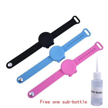 

2pcs/set Portable Silicone Bracelet Wristband Hand Soap Dispenser Band Squeeze Bottle Care Watch Disinfect Hand Sanitizer