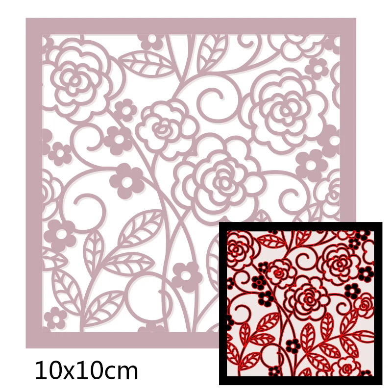 

Cutting Dies Flower border Metal steel frames DIY Scrap booking Photo Album Embossing paper Cards 100*100mm