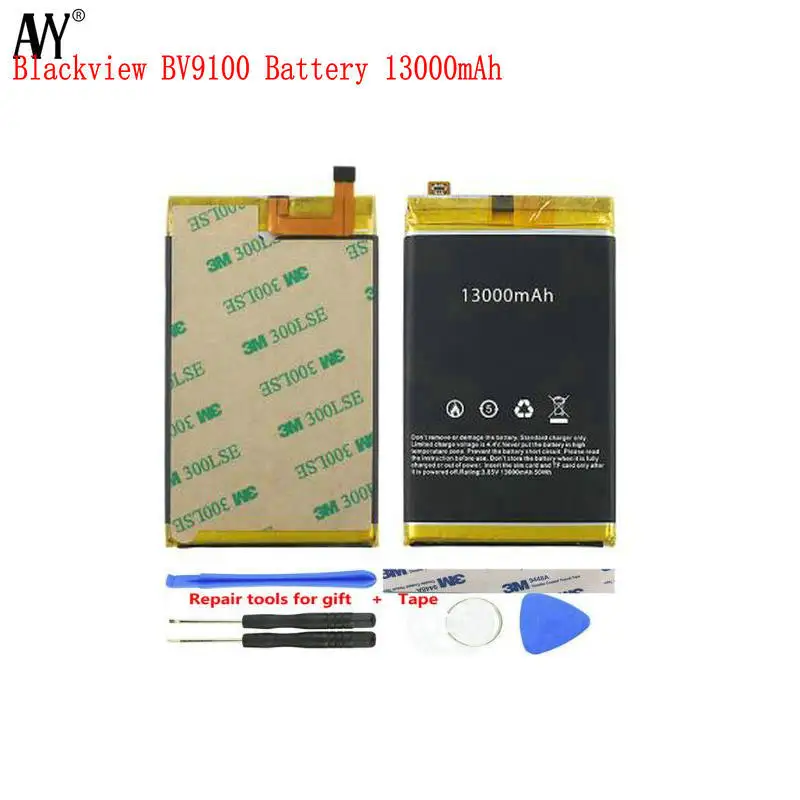

AVY Original Battery For Blackview BV9100 Mobile phone Bateria 13000mAh Replacement Li-ion Batteries Accumulator