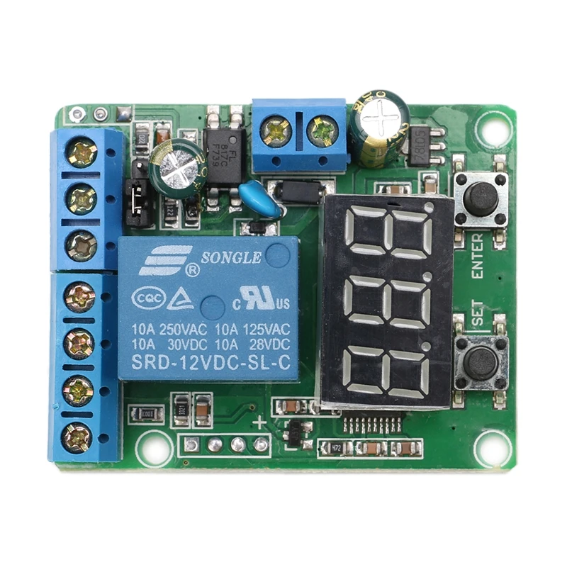 

DC Relay Module Control Board 12V Switch Load Voltage Detection Test Monitor