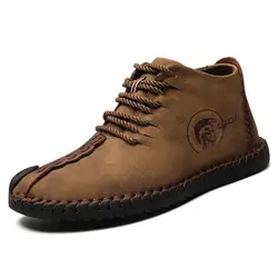 2019 популярная кожаная мужская обувь демисезонные мужские ботинки модные ботильоны на шнуровке мужская повседневная обувь zapatillas hombre