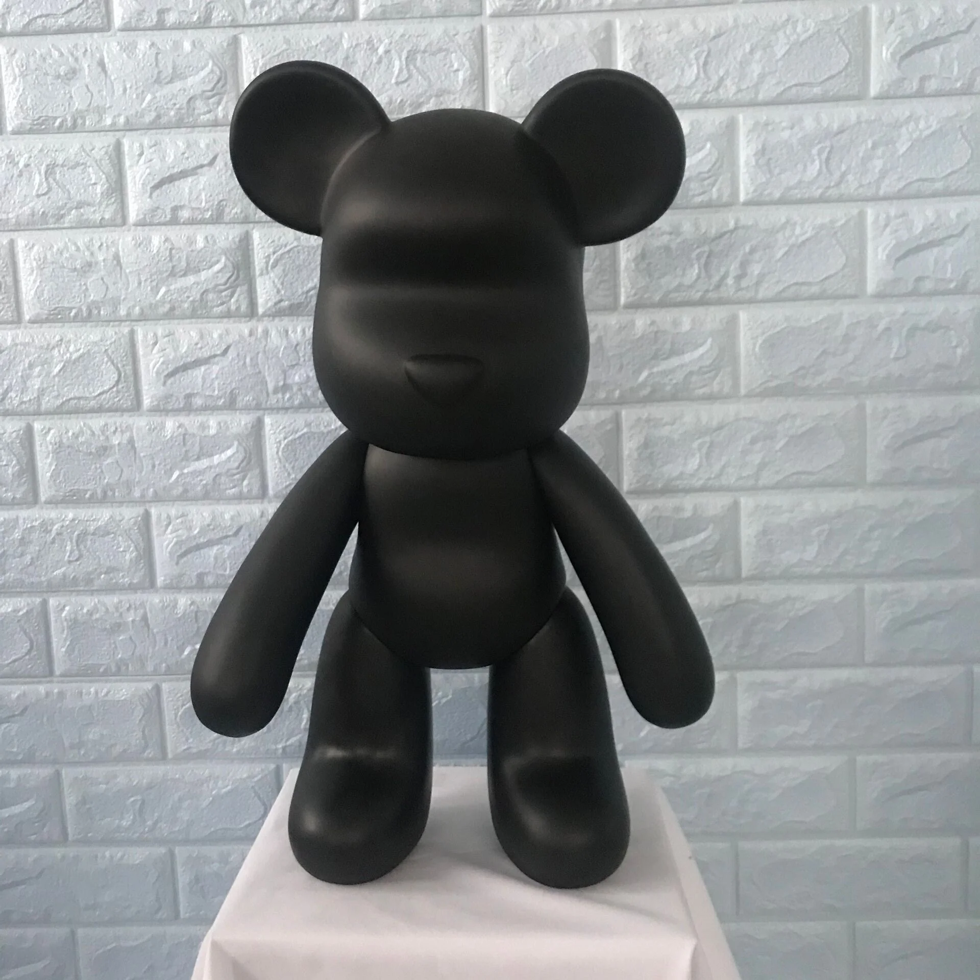 

5pc one set 23cm Vinyl Cartoon Popobe Violence Bear Bearbrick Momo Black Mold for DIY Graffiti painted
