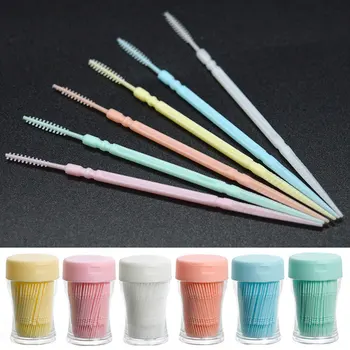 

260Pcs/Box Double Head Interdental Brush Toothpick Teeth Stick Dental With Hexagon Box Dental Tooth Pick Oral Care Tool