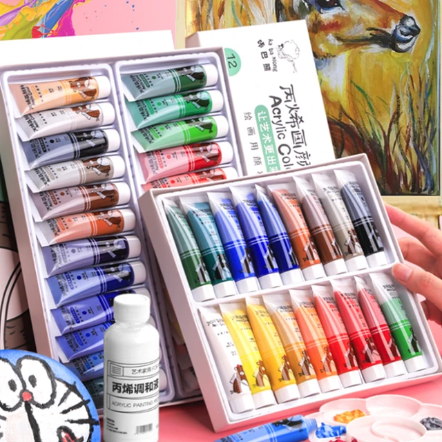 Acrylic Paint Pouring Supplies  Fabric Paint Acrylic Paints - 20colors  100ml Tube - Aliexpress