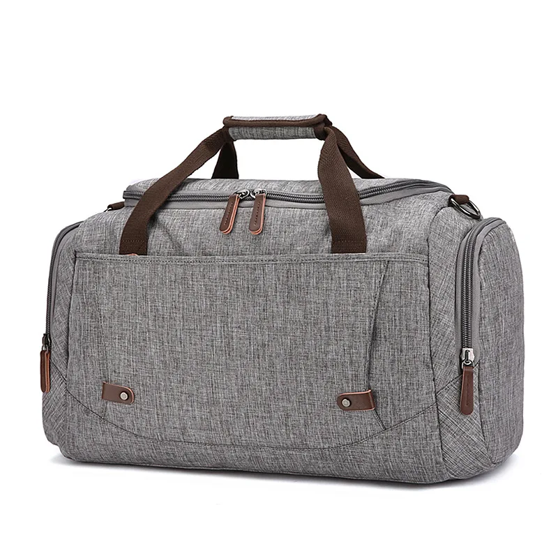 Large capacity travel bag anti splashing material for men and women pure color luggage travel bag