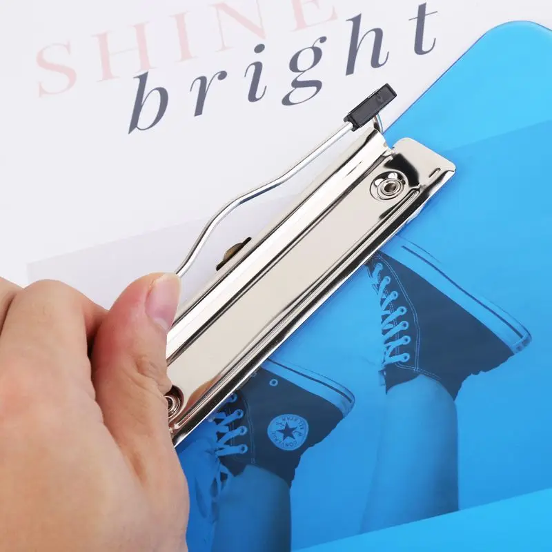 

Plastic Clipboard Pad Clip Folder Document Transparent Holder Plate For Paper A4