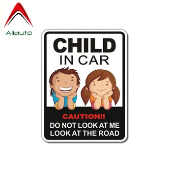 

Aliauto Warning Car Sticker Child In Car Caution Do Not Look At Me Look Ok At The Road Decal Accessories PVC for Vw,15cm*12cm