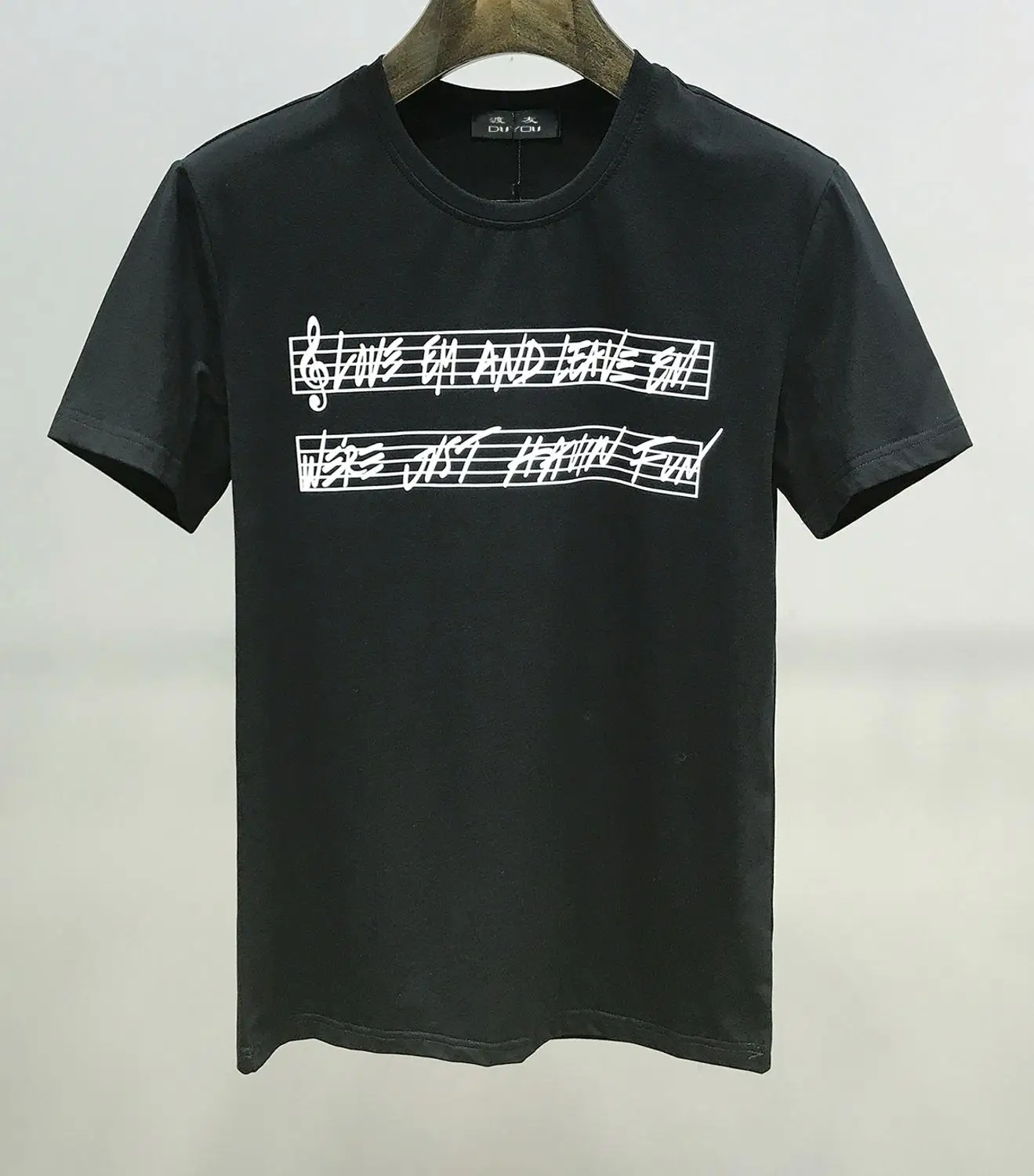 DUYOU мужские дизайнерские футболки LOVE EM LEAVE EM TEE черные женские футболки с коротким рукавом летние хип-хоп футболки хип хоп - Цвет: Черный