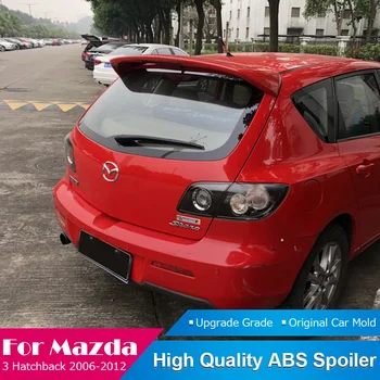 

For Mazda 3 Hatchback Black Spoiler 2006 to 2012 Rear Spoiler ABS Plastic Car Rear Wing Color Tail Spoiler Car Accessories