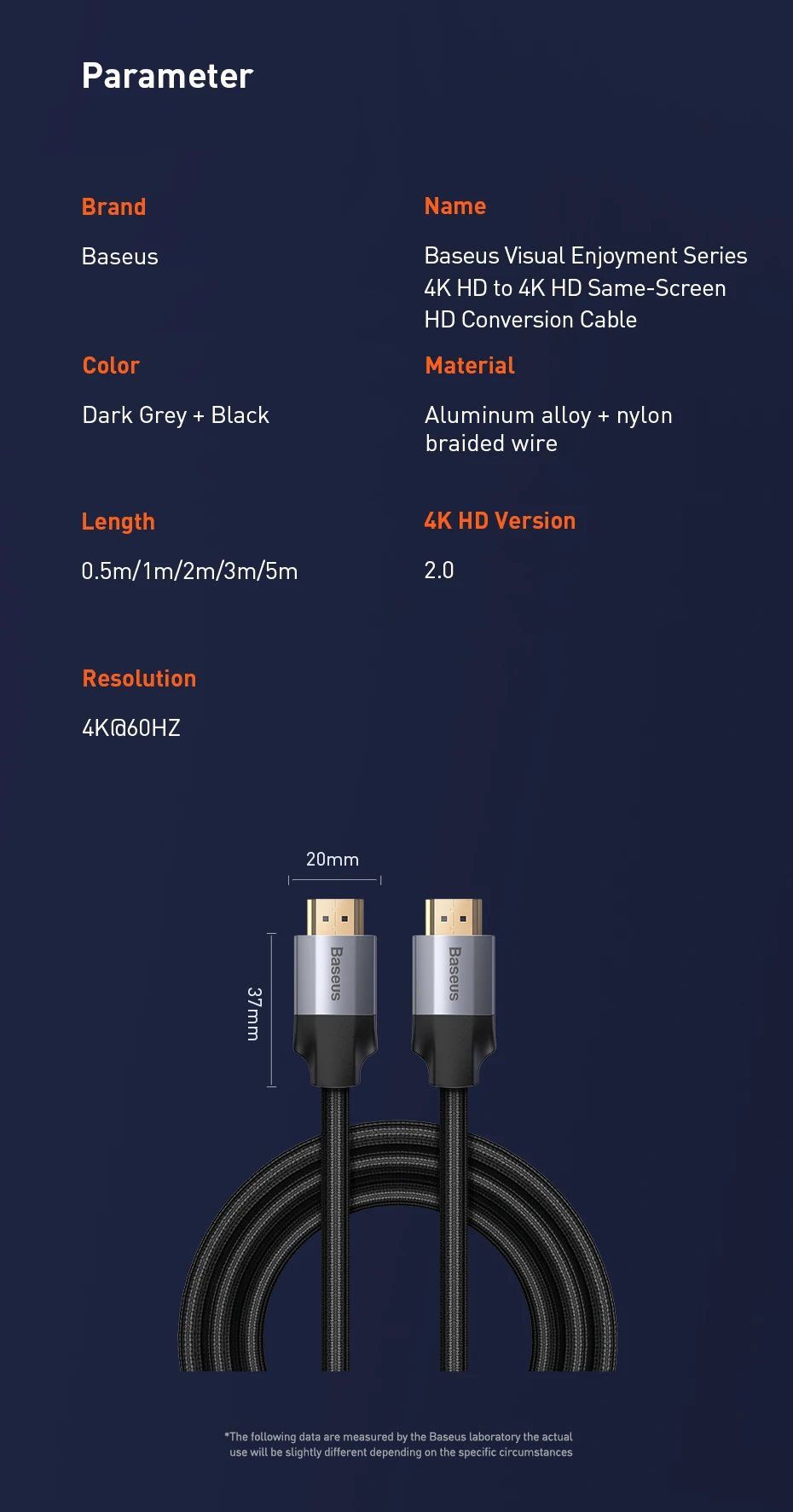 Baseus HDMI кабель 4K папа-папа HDMI 2,0 кабель для PS4 проектор ТВ аудио видео HDMI Провод шнур цифровой сплиттер переключатель 5 м 3 м