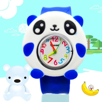 

Panda Pattern Children's Watch Cartoon Silicone Strap Fashion Kids Watches Chidlren Quartz Wristwatch Boys Girls Students Clock