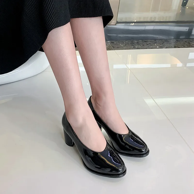 ASUMER new arrival spring autumn women pumps round toe square high heels single shoes simple party wedding shoes woman
