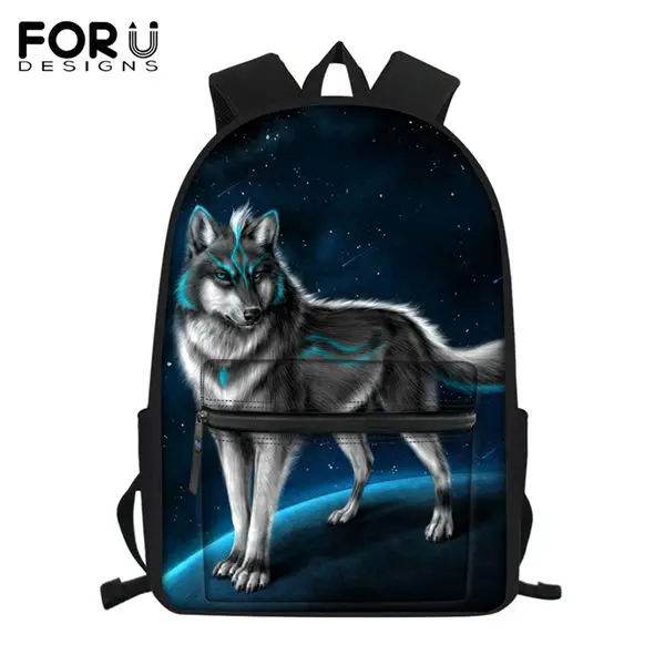 FORUDESIGNS модный подростковый наплечный холщовый рюкзак с рисунком "Fantasy Wolf", детские школьные сумки для книг, Мультяшные дорожные сумки для девочек - Цвет: CDWX3775Z58