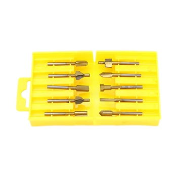 

10 Pieces Gold High-Speed Steel Woodworking Trimming Milling Cutter With Box Hot