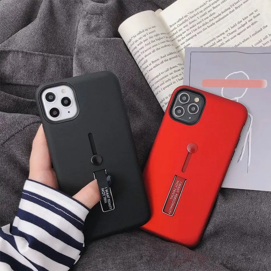 Floop Case For Samsung Note 10 Plus S20 Ultra Finger Loop Strap Cover Galaxy Lite/A81 S10 S9 S8 Hide Stand |