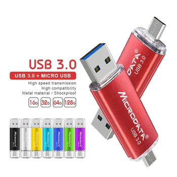 

OTG USB 3.0 Flash Drive 64GB Pendrive 32GB USB Stick Pen Drive 64GB 32GB 16GB Cle USB 3.0 Memory Stick for phone/PC
