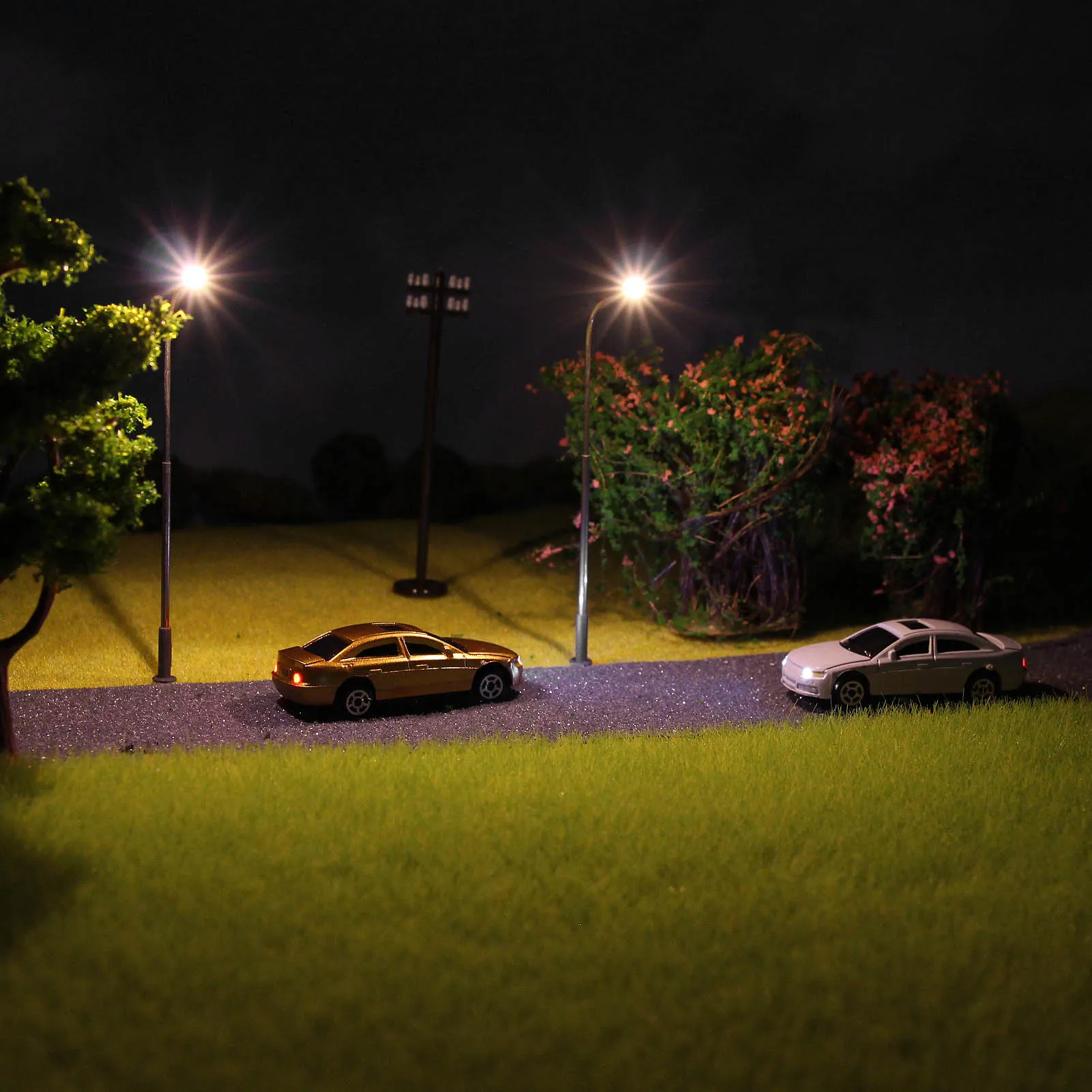 Evemodel-Cabezal trasero iluminado modelo de coche, escala 1:87 TT, 8 piezas HO, 12V, EC100