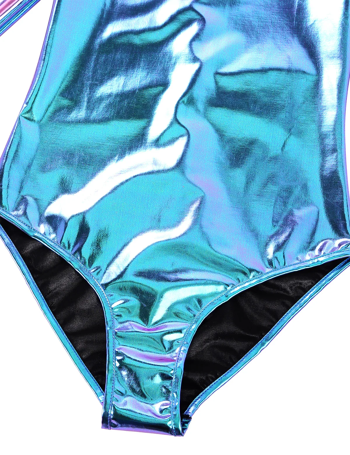 Womens Shiny Metallic Bodysuit Gymnastic Dance Leotard One-piece Turtleneck Long Sleeves Rave Party Stage Performance Clubwear cosplay costume,adult unitard,girls gymnastics leotard