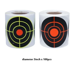 100PCS/Roll Shooting Splatter Papers Target Self Adhesives Papers Reactive Stickers For Archery Bow Hunting Practice