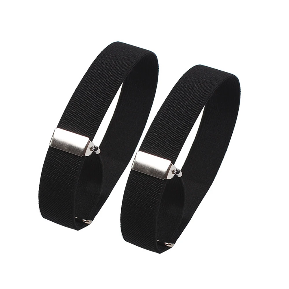 Women Arm Sleeve Cuffs Ladies Men Arm Band 2cm Elastic Armband Bracelet Shirt Sleeve Ring Unisex Solid Color Warmers