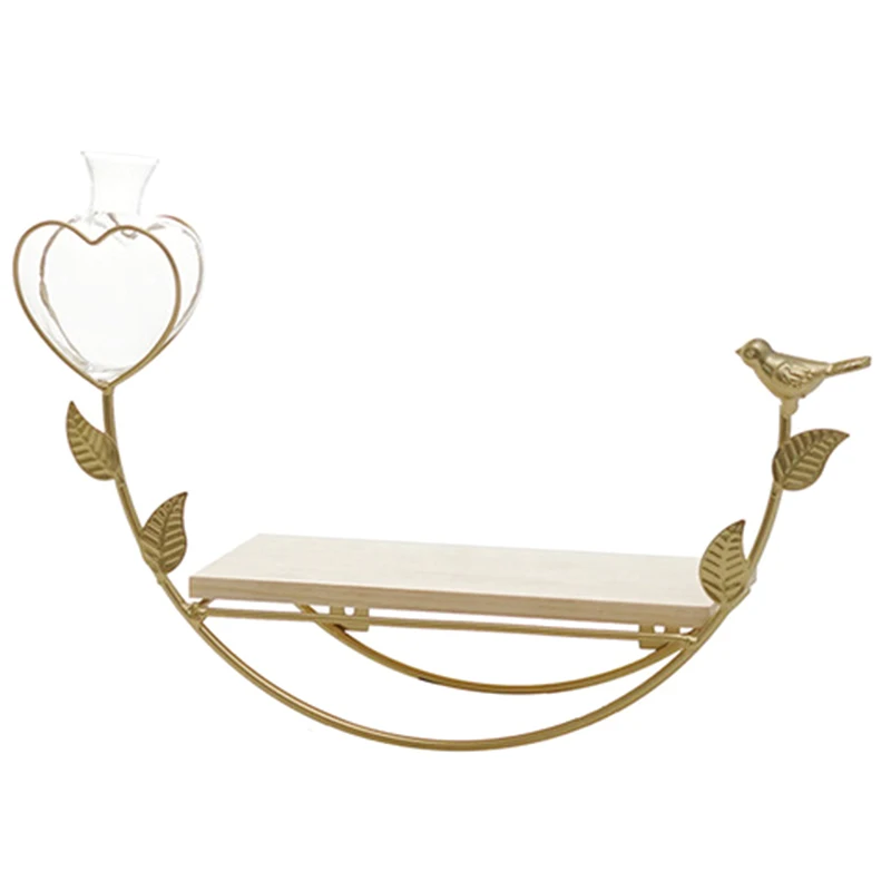 

Wall Decoration Shelf Iron Storage Shelves Home Decor Organizer Storage Holders Wall Decorative Shelf for Living Room-A