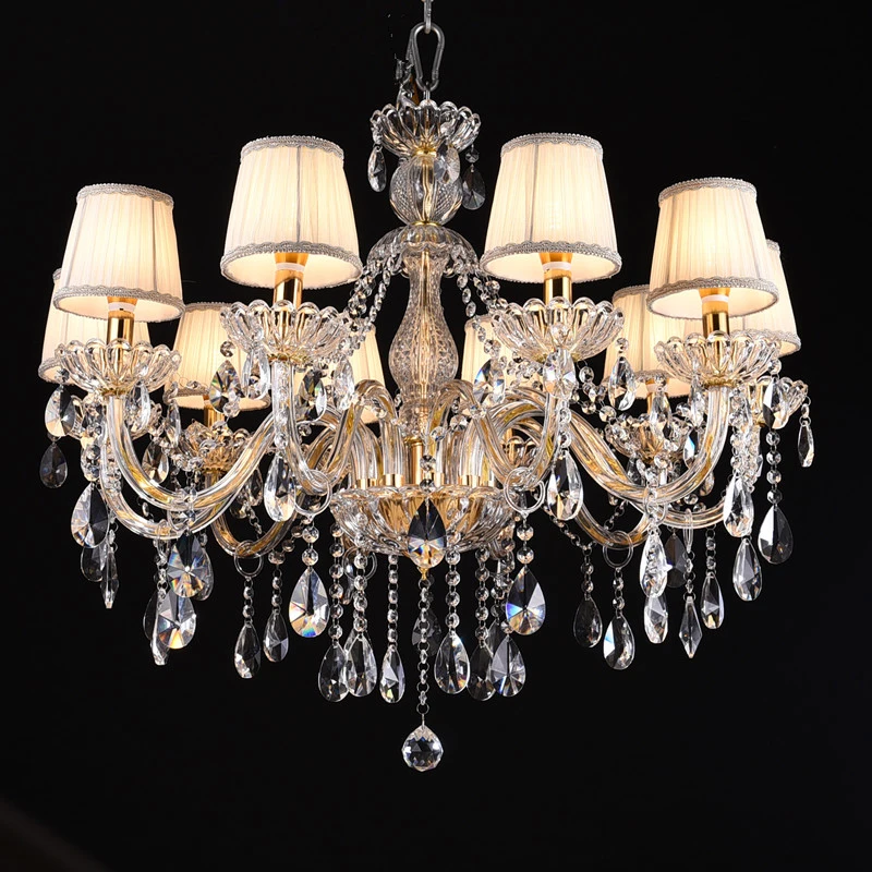 

Clear Chandelier Living Room Crystal Ceiling Light Dining Bedroom Hanging Lamp Villa Hotel Clothing Store LED Chandelier