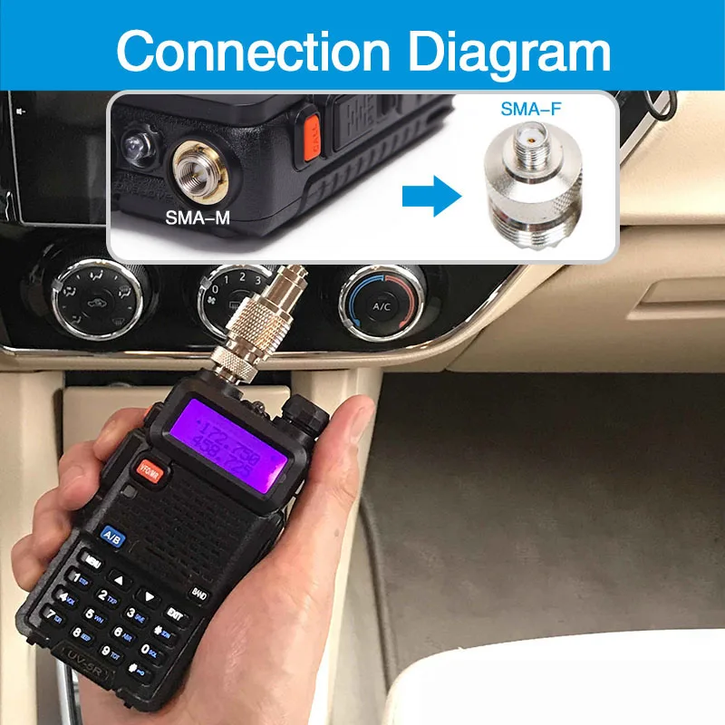 Дизайн в виде акульих плавников 144/430 МГц Dual Band антенна с 4 адаптер для Baofeng UV-5R UV-82 UV-9R плюс UV-XR иди и болтай Walkie Talkie “иди и мобильной радиосвязи