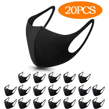 

20PCS Anti Dust Facemask PM 2.5 Filter Masks Replaceable Face Mouth Cover Masks Reusable Washable Cubrebocas Mascarilla #G