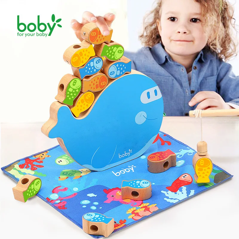 

Boby Infant Child Beaded Bracelet Early Childhood Educational Multi-functional Toy Product Wooden Jenga Fishing Game Rope Wear