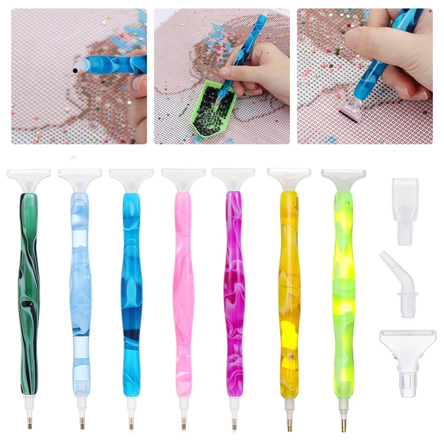 Diy Diamond Painting Pen Resin Point Drill Pen 5d Diamond Painting Pen Kit  Tool Accessories Nail Art Pen - Diamond Painting Cross Stitch - AliExpress