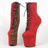 Lace Up Ankle Boots Sexy Exotic Pole Dance Stripper young  trend fashion  color matching shoes ► Photo 3/6