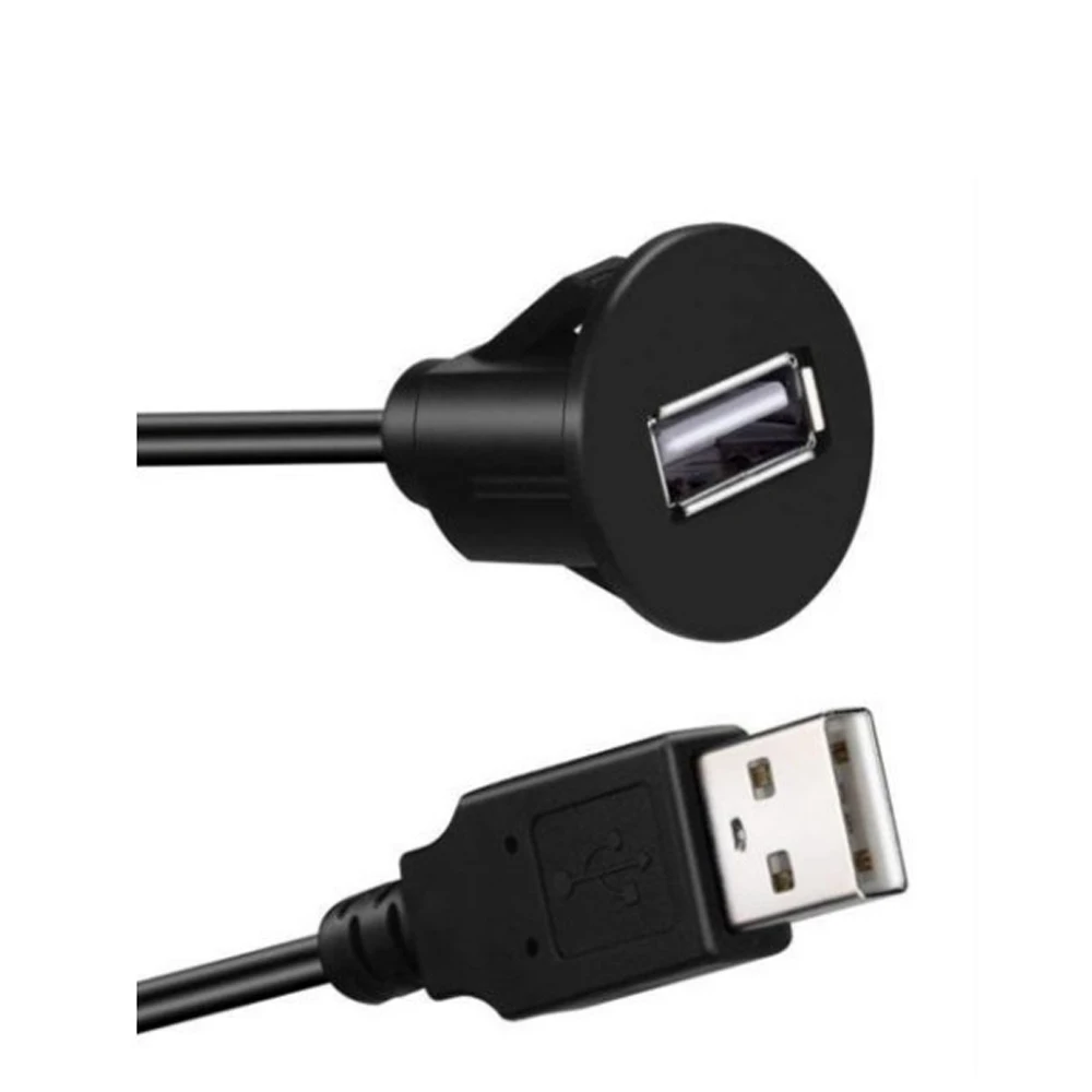 Штыревой к гнезду USB 2,0 в автомобиле Заподлицо Гнездо свинцовый Удлинительный кабель свинцовый адаптер Вход USB 2,0 разъем автомобильный удлинитель