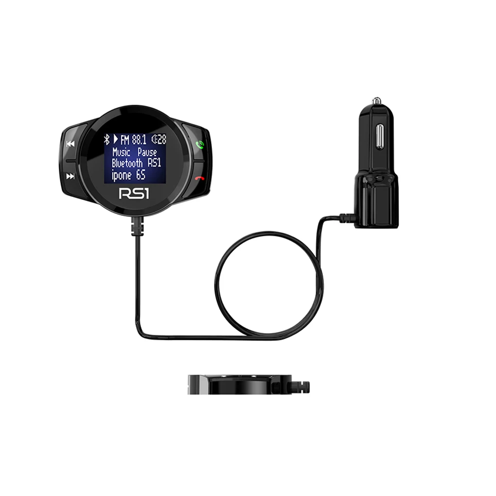 Автомобильное зарядное устройство RS1 Smart Bluetooth V4.2 с двумя USB портами|MP3-плеер для