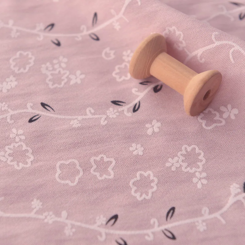

High quality linen tissu Nude Pink Stripe fabrics Short sleeve top shirt dress fabric