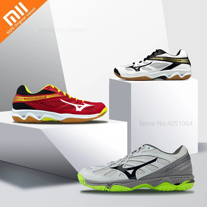 Xiaomi Mizuno Indoor Комплексная тренировочная обувь волна амортизирующая Спортивная обувь резиновая подошва мягкие дышащие кроссовки