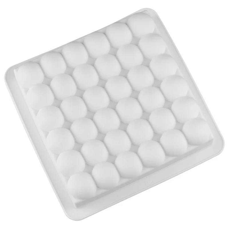 5pcs/lot Square Shape With 36 Half Ball Silicone Mousse Cake Mold Bakeware Baking Form Pastry Molds Kitchen Tools CM218