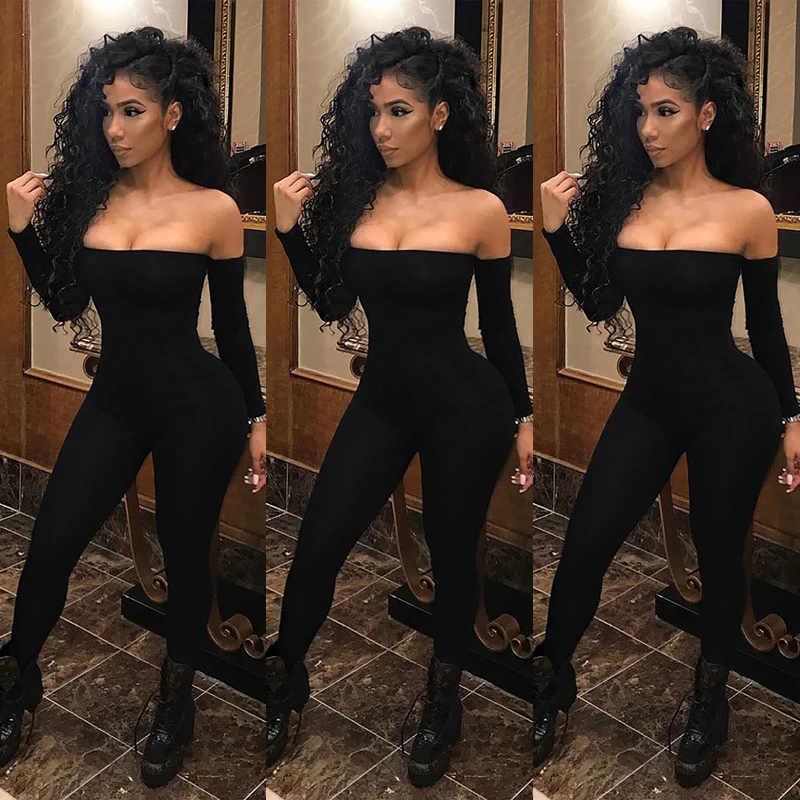 Goocheer, Новое поступление, женские, бохо, Дамская Клубная одежда, с открытыми плечами, с длинным рукавом, Облегающий комбинезон, комбинезоны, вечерние, пляжный костюм