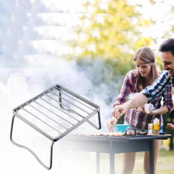 

Christmas Family Party Outdoor Stainless Steel Portable Folding Barbecue Grill Garden Rack Lightweight Kitchen Tools