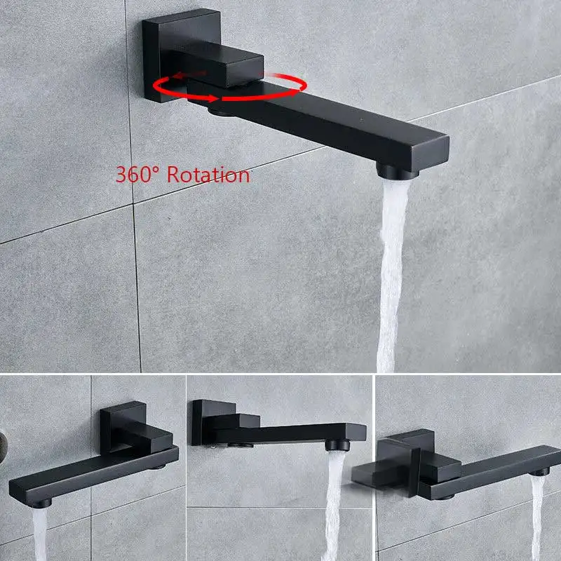 Черный Бронзовый Смеситель для умывальника Смесители для ванны настенные смесители для душа горячая холодная смеситель кран латунь Смеситель кран ручной душ