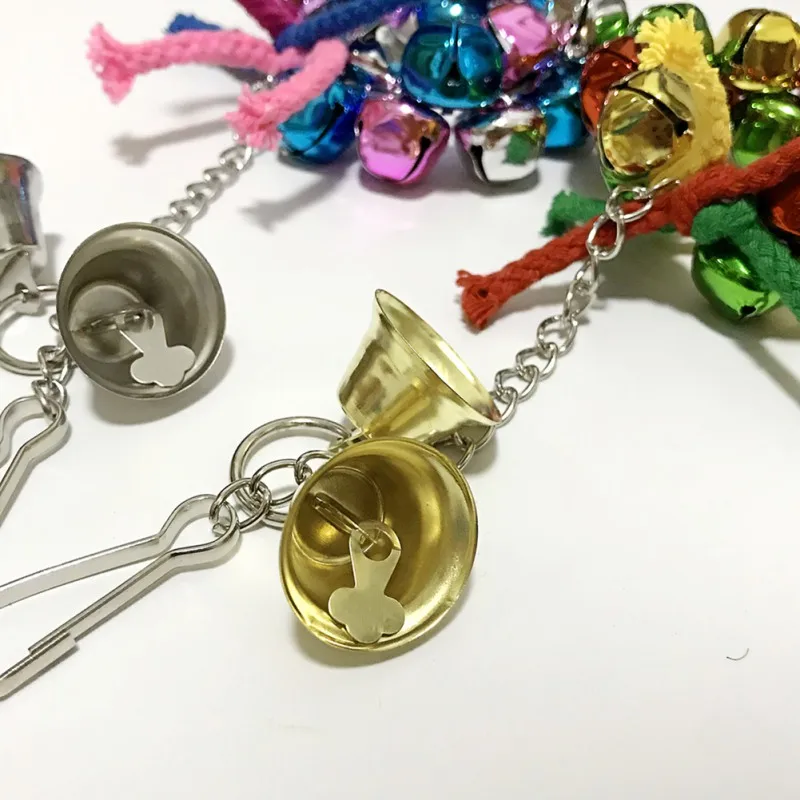 2P2pcs/набор красочных домашних птиц игрушка попугай на Рождество Pet String игрушки Клетка Подвесные Украшения Из Красного войлока для см