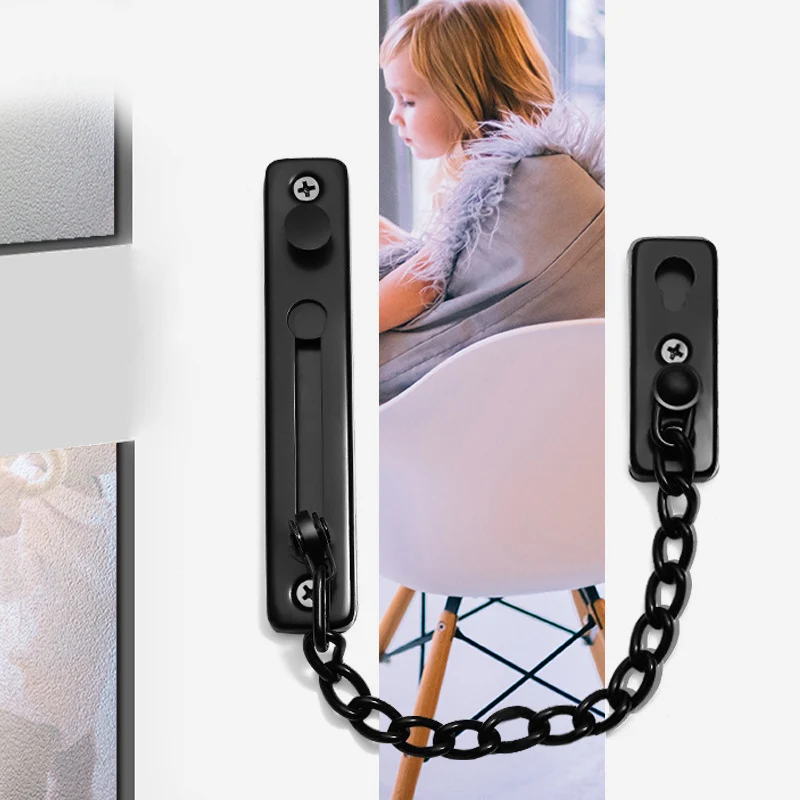 

Newly 304 Stainless Steel Anti-Theft Door Chain Lock Home Security Guard Bolts Latch for Inside Door XSD88