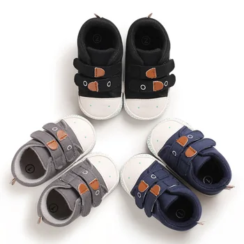 

Spring and Autumn Canvas Newborn Shoes Boy Hook&loop 0-1 Year Old Baby Toddler Shoes Soft Soles Baby Shoes Fashion Casual Shoes