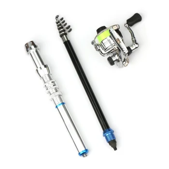 

Telescopic Fishing Rod Reel Combo Kit Detachable Fishing Rod Fishing Spinning Reel Rod Pole Set Portable Fishing Tools