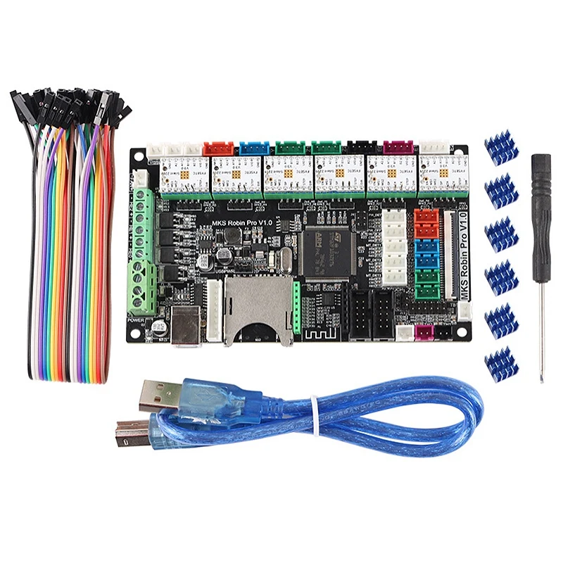 

3D Printer Accessories Dual Z Axis 3 Print Head Motherboard MKS Robin Pro + TMC2209 Driver Marlin 2.0